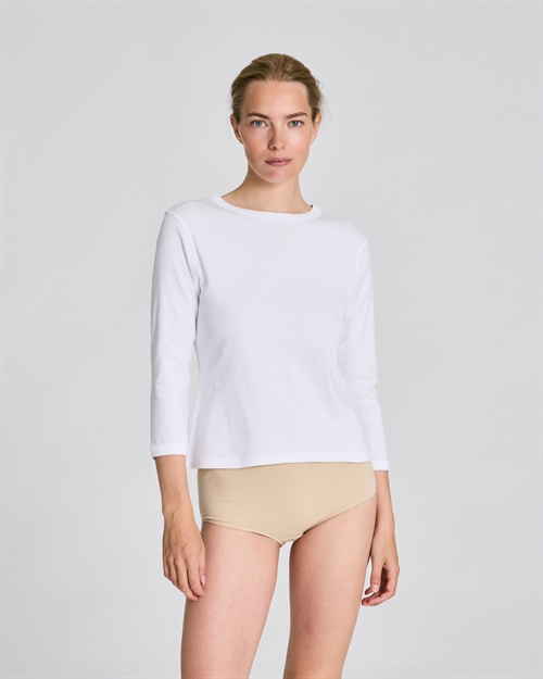 LISVA SASCHA 3/4 SLEEVE TOP WHITE